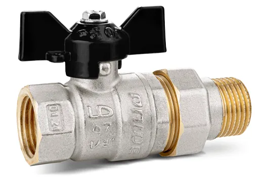 Кран шаровой СО СГОНОМ Ду 20 вн.-нар. бабочка (ЧЕРНАЯ) LD Pride 47.20.В-ГШ.Б